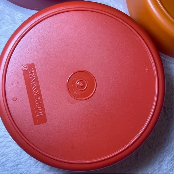 Tupperware Orange and Red Storage Set - Picture 6 of 9